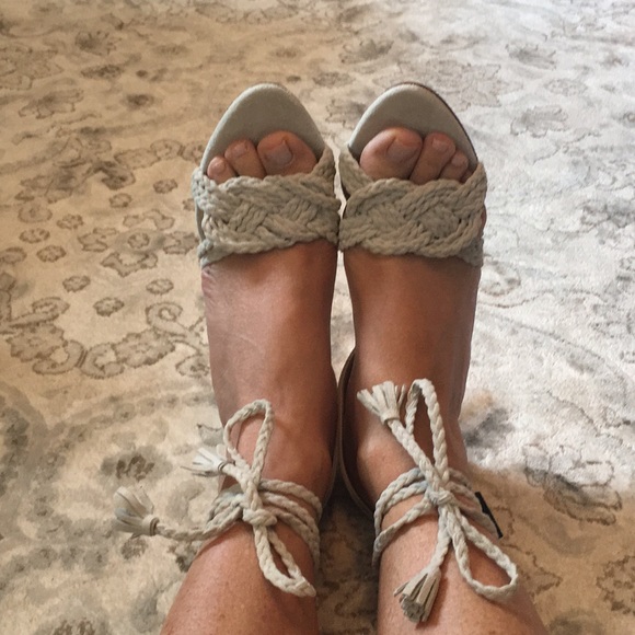 Zara Braided Lace Up Sandals - Picture 3 of 6